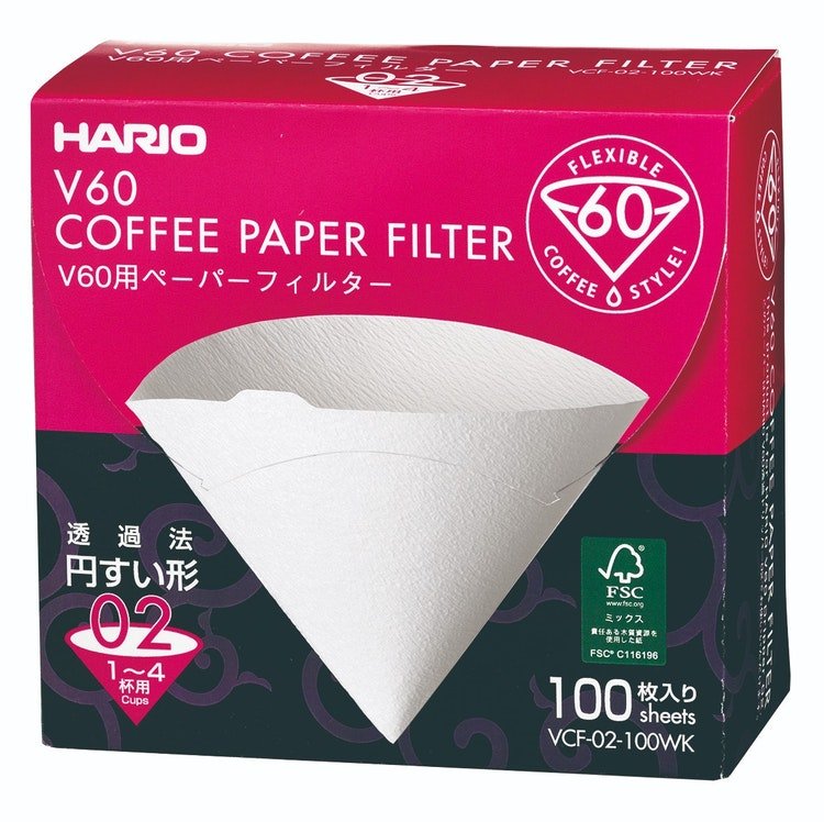 Hario V60 Paper Filter 02 W 100 Adet