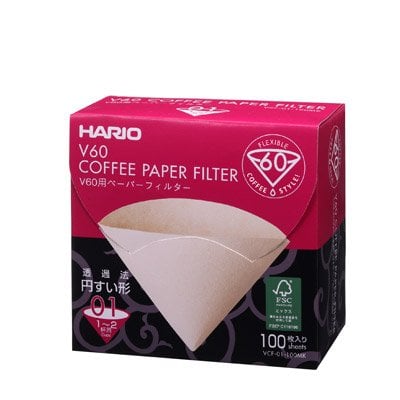 Hario V60 Paper Filter 01 W (100 Adet)