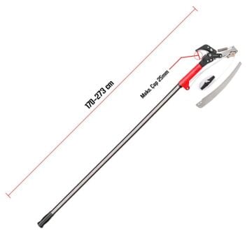WORKPRO WP333006 270cm 2 IN 1 Teleskobik Saplı Profesyonel Ağaç Budama Testeresi ve 25mm Dal Budama Makası