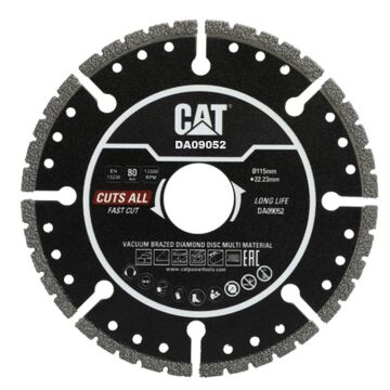 CAT DX3090 720Watt 125mm Profesyonel Avuç Taşlama + DA09052 Genel Amaçlı Elmas Kesme Diski