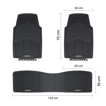 Michelin MC33863 Tüm Araçlara Uyumlu 3 Parça Üniversal 3D Havuzlu Oto Paspas