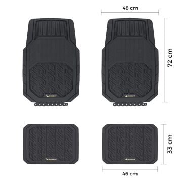 Michelin MC34587 Tüm Araçlara Uyumlu 4 Parça Üniversal 3D Havuzlu Oto Paspas