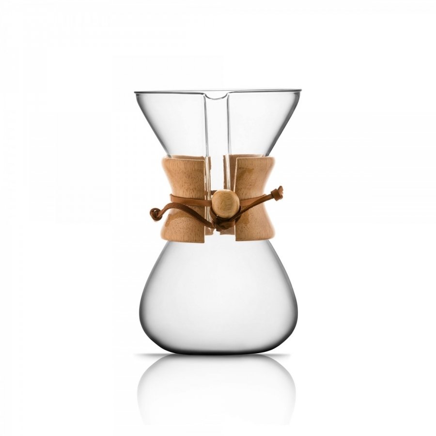 Ahşap Boyunlu Chemex Demleme Ekipmanı  - 6 CUPS