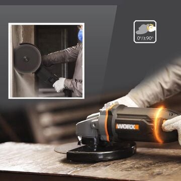 Worx WX709 2350Watt 230mm Profesyonel Dönebilir Tutma Kollu Büyük Taşlama