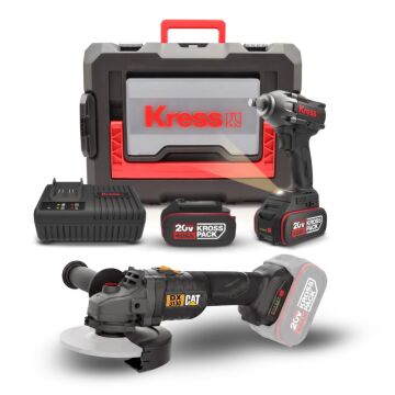 CAT DXKR1SET DX3130B + KUB30.2 18Volt 4.0Ah. Çift Akülü Şarjlı Kömürsüz Profesyonel Ortak Akülü Kombo Set