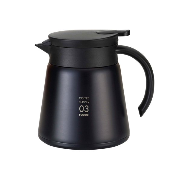 Hario V60 02 Yalıtımlı Paslanmaz Servis Sürahisi Siyah (800 ml)