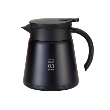 Hario V60 02 Yalıtımlı Paslanmaz Servis Sürahisi Siyah (800 ml)