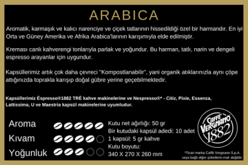 Caffe Vergnano Espresso 1882 - Arabica Kapsül Kahve 10 adet