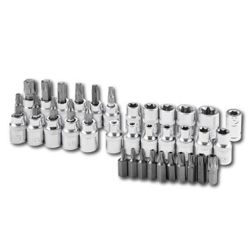 WORKPRO WP202595 3/8'’ CR-V 34 Parça Ağır Hizmet Torx Lokma Takımı (E/T Serisi)