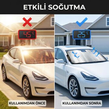 Michelin MC3000 130x70cm Universal Balonlu Premium Ön Cam Güneşliği