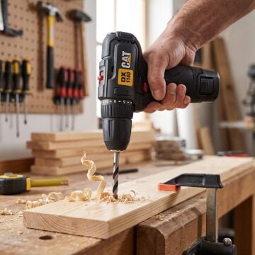 CAT DX1140 12Volt/2.0Ah Li-ion Çift Akülü Kömürsüz Profesyonel Şarjlı Darbesiz Matkap