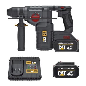CAT DX2150 18Volt/4.0Ah 2.8J Li-ion Çift Akülü Kömürsüz Profesyonel SDS-Plus Kırıcı/Delici