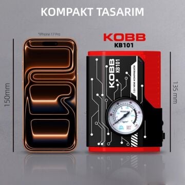 KOBB KB101 12Volt 100 PSI Analog Göstergeli Lastik Şişirme Hava Pompası