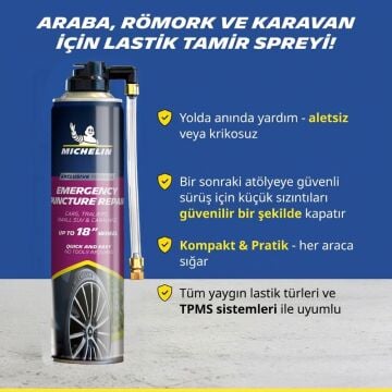 Michelin MC32699 500ml Acil Lastik Tamir Spreyi/Köpüğü