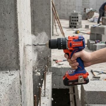 WORKPRO WP390019 20Volt 2.0Ah Li-ion 65Nm. Çift Akülü Kömürsüz Profesyonel Şarjlı Darbeli Matkap