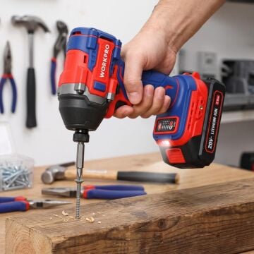 WORKPRO WP390105 20Volt 230Nm Kömürsüz Profesyonel Şarjlı Darbeli Tornavida (Akü Dahil Değildir)