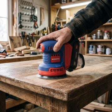WORKPRO WP392203 20Volt 125mm Şarjlı Kömürsüz Devir Ayarlı Profesyonel Eksantrik Zımpara (Aküsüz)