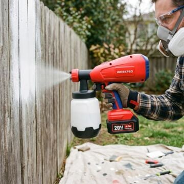 WORKPRO WP397005 20Volt 1000ml. Şarjlı Boya Tabancası +Yedek Nozul/Meme (Akü Dahil Değildir)