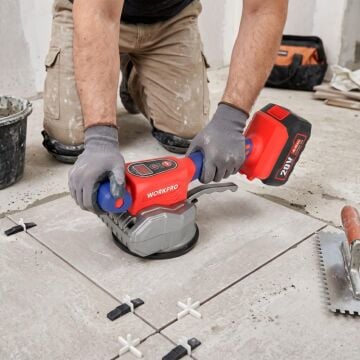 WORKPRO WP397018 20V 123MM Şarjlı Devir Ayarlı Profesyonel Seramik ve Fayans Vantuz Makinesi Aküsüz