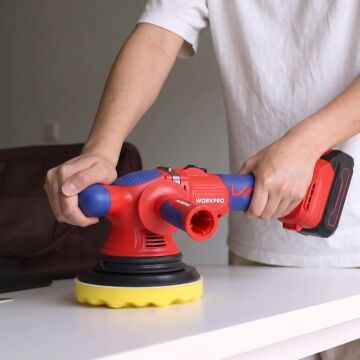 WORKPRO WP392200 20V 150MM Kömürsüz Şarjlı Profesyonel Orbital Polisaj Makinesi Akü Dahil Değildir