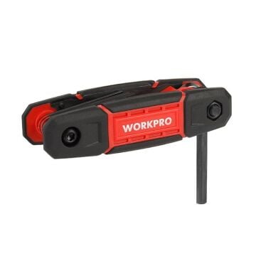 WORKPRO WP222029 9 Parça CR-V İnç Çakı Tipi Profesyonel Allen Anahtar Takımı