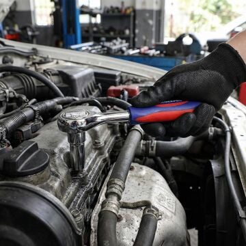 WORKPRO WP200555 1/4'’ 1/2’’ 38 Parça Cr-V Lokma ve Topaç Cırcır Araç Tamir Seti