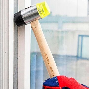 WORKPRO WP241050 35mm Ahşap Saplı Çift Başlı Hassas Lastik Çekiç