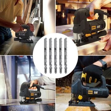 CAT DA06002 5 Parça Profesyonel Ahşap Hızlı/Kaba Kesim Dekupaj Testere Bıçağı, Ucu