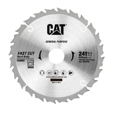 CAT DA08001 184x30mm Ahşap Kesme Elmas, Daire Testere Bıçağı 24 Diş