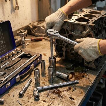 WORKPRO WP202564 1/2'’ Cr-V 24 Parça Metrik Ağır Hizmet Lokma Takımı