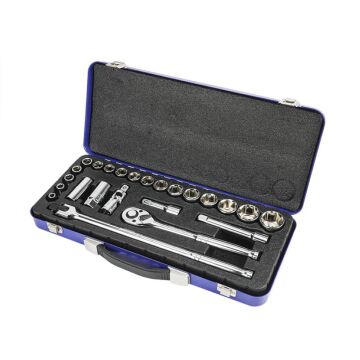 WORKPRO WP202564 1/2'’ Cr-V 24 Parça Metrik Ağır Hizmet Lokma Takımı