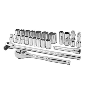 WORKPRO WP202564 1/2'’ Cr-V 24 Parça Metrik Ağır Hizmet Lokma Takımı