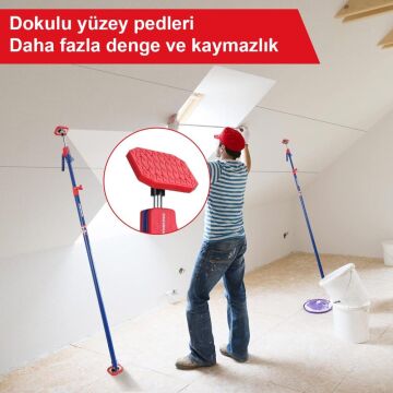 WORKPRO WP289034 137-290cm 70Kg Teleskobik Mandallı Ayarlanabilir 2’Li Çelik Destek Direği + Taşıma Çantası
